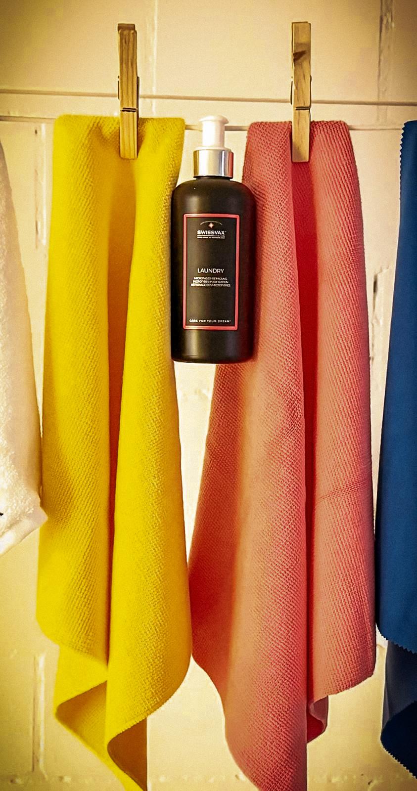 El cuidado perfecto para toallas de microfibra de alta calidad – SWISSVAX Towel Collection & Laundry Waschemulsion