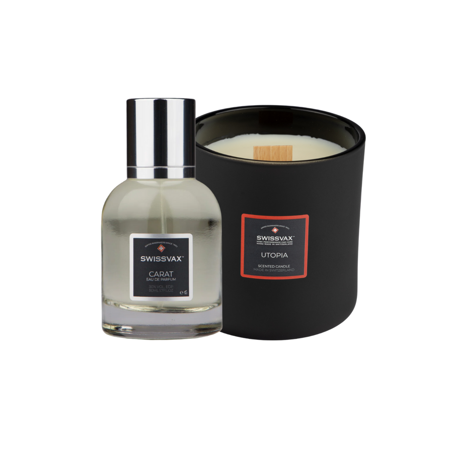 Set cadou parfum & lumânare parfumată – duo elvețian